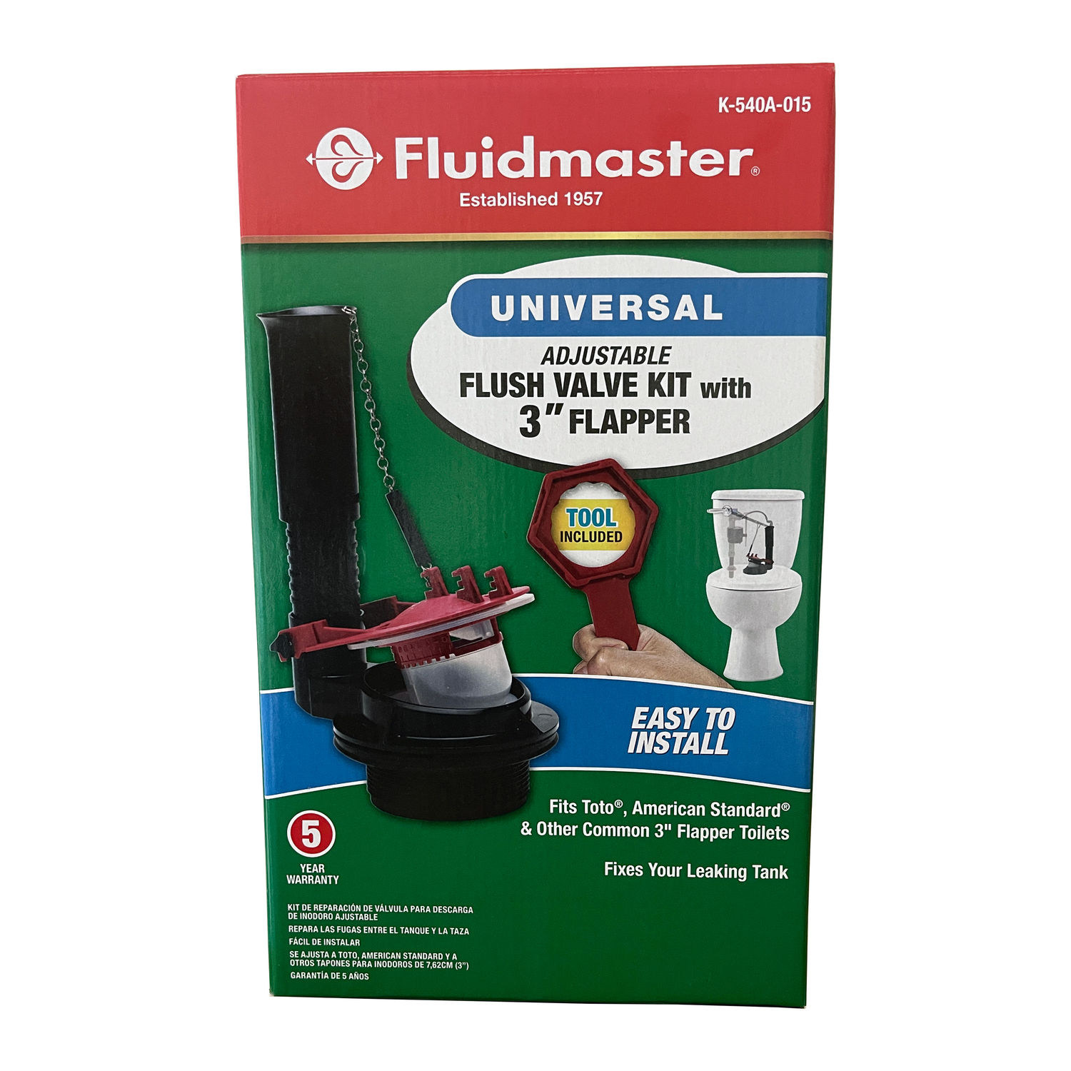 Universal Flush Valve Repair Kit with Tool, 3-In.
