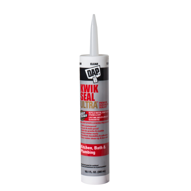 Kwik Seal Ultra Premium Silicone Kitchen & Bath Sealant, Clear, 10.1-oz.