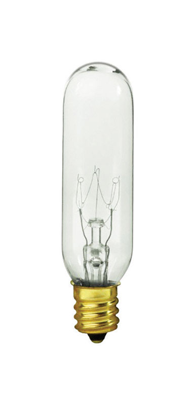 Satco 15W Clear Candelabra Base T6 Incandescent Exit Sign Light Bulb