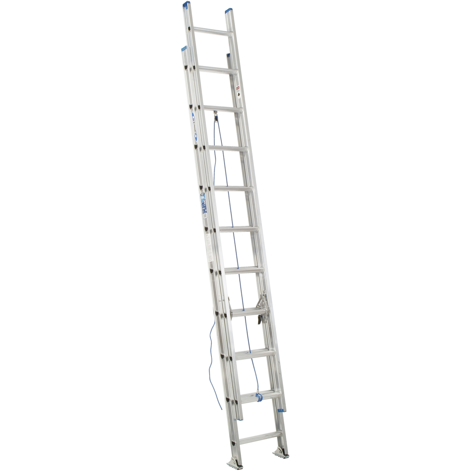 20 Ft. Aluminum Extension Ladder Type I Duty Rating 250 Lb. Load Capacity