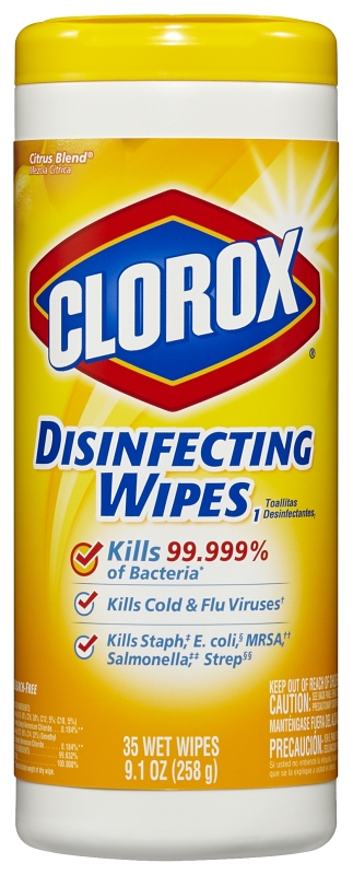 Clorox Crisp Lemon Disinfecting Cleaning Wipes Tub (35-Count)