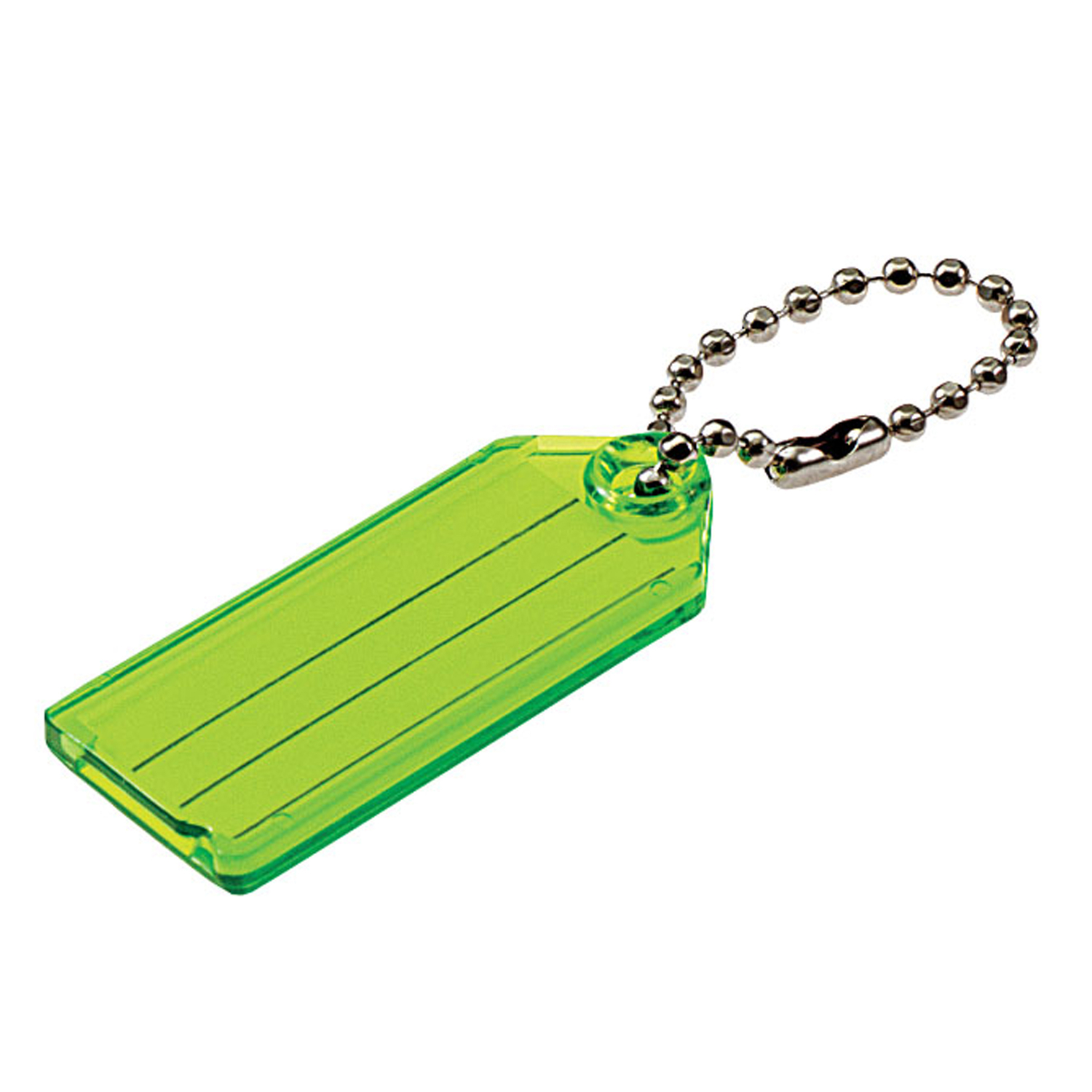 Lucky Line Transparent 2-1/4 In. I.D. Key Tag with Chain (100-Pack)