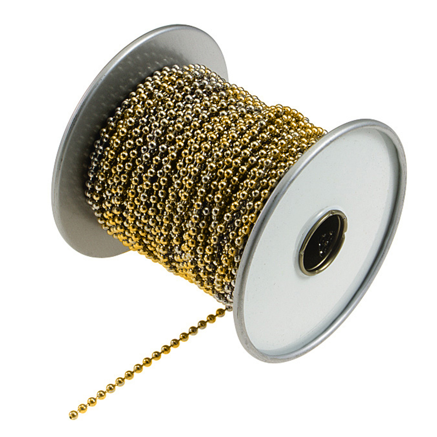 #6 100 Ft. Yellow Brass Ball Chain - Versatile Applications