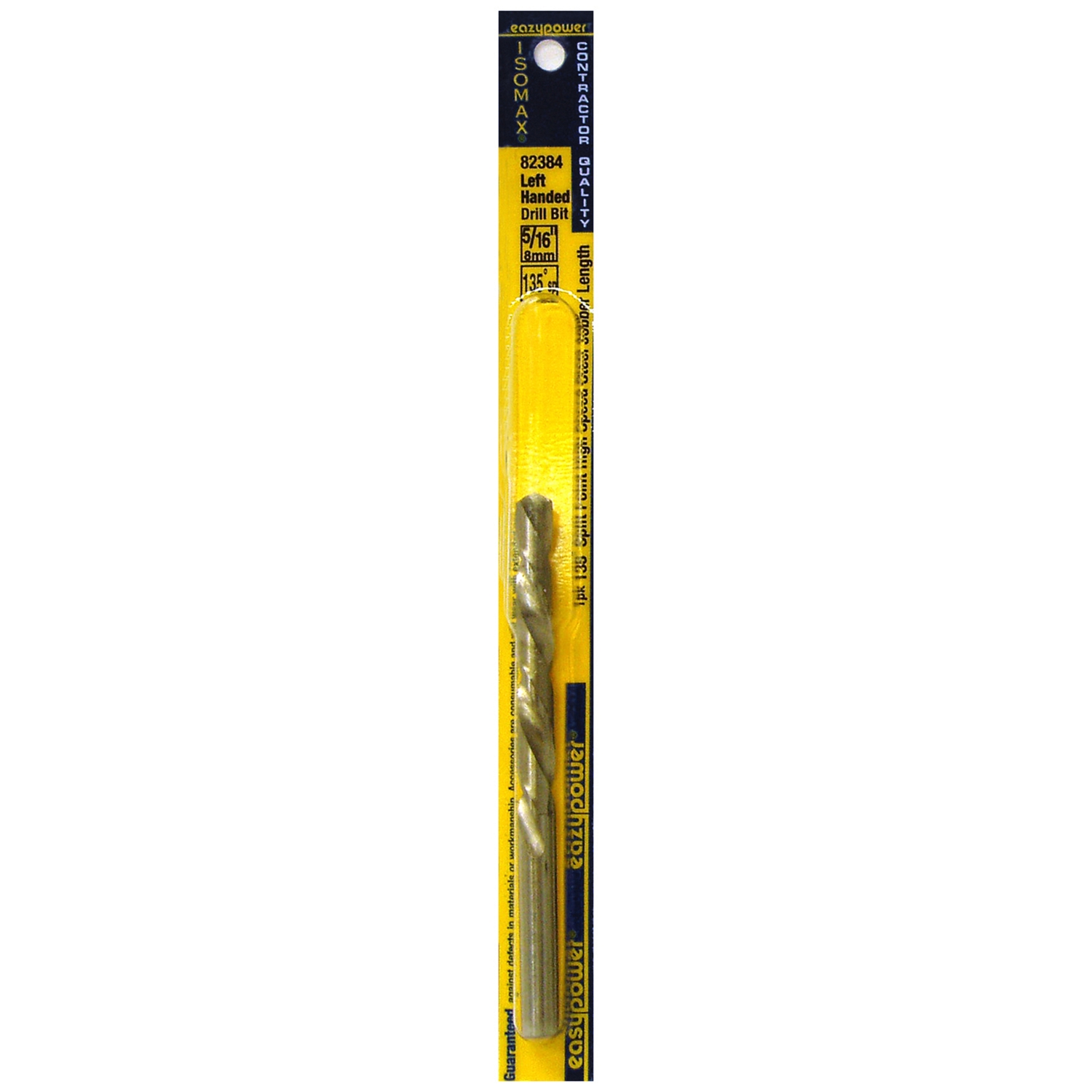 Left Hand Drill Bit, High Speed Steel, 5/16-In.