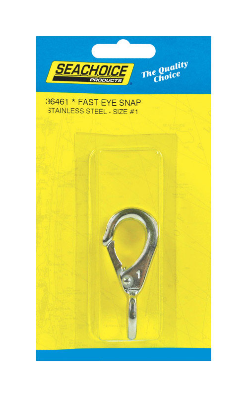 Seachoice Polished Stainless Steel 2-7/8 in. L x 5/8 in. W Fast Eye Snap 1 pk