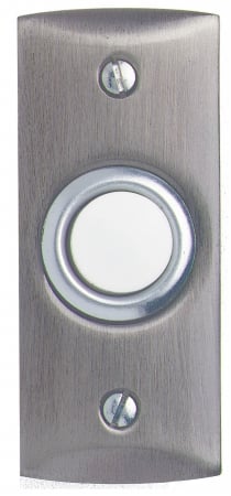 932-c Wired Push Button Doorbell In Satin Nickel Finish