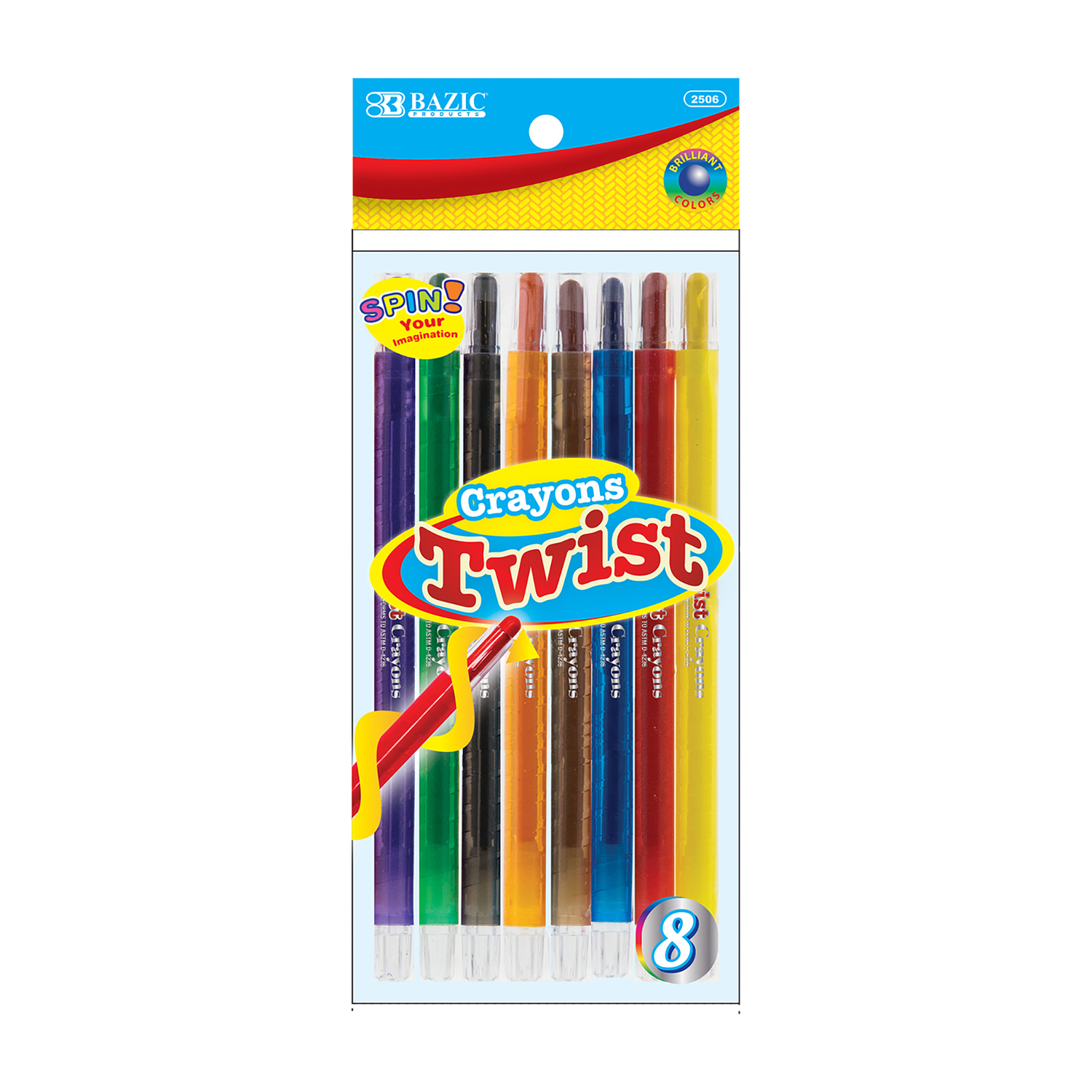 Bazic Products - Twist Crayons - 8/pk