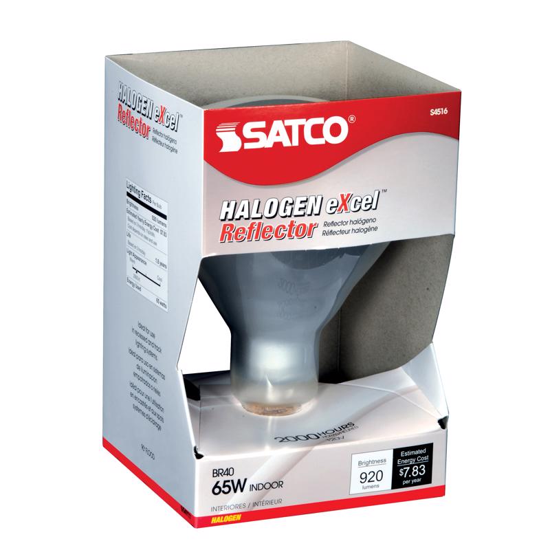 Satco 04516 - 65BR40/FL/HAL S4516 BR40 Halogen Light Bulb
