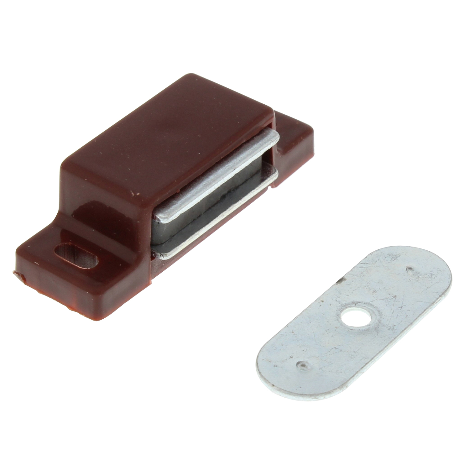13500 Brown Plastic Magnetic Latch - 1-3/4" X 1/2"