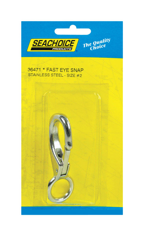 Seachoice Polished Stainless Steel 3-1/4 in. L x 13/16 in. W Fast Eye Snap 1 pk