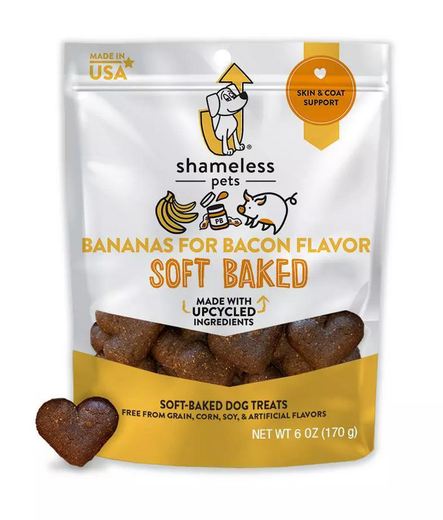 Shameless Pets Bananas For Bacon Soft Baked Dog Treat, 6 Oz.
