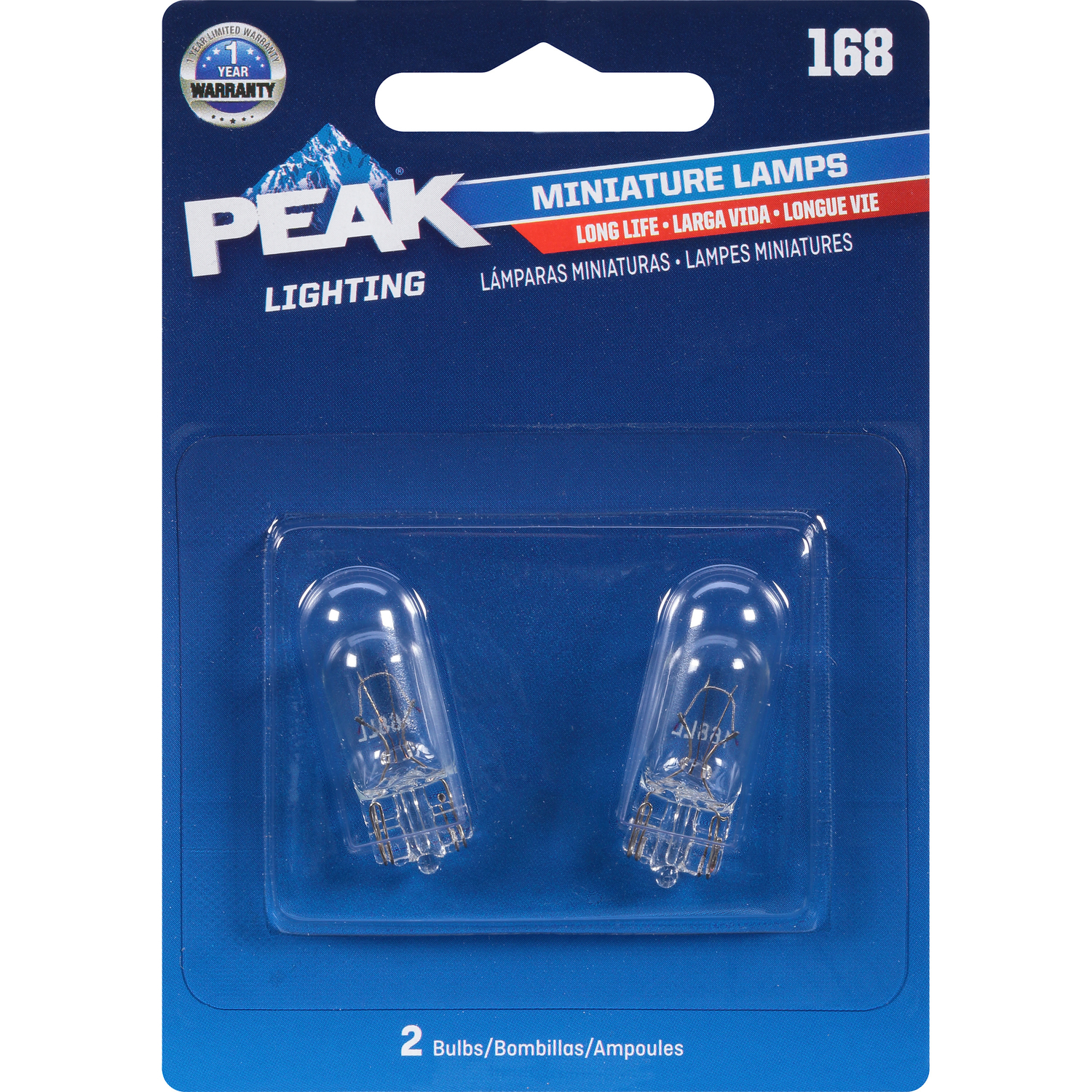 PEAK 168 14V Mini Incandescent Automotive Bulb (2-Pack)