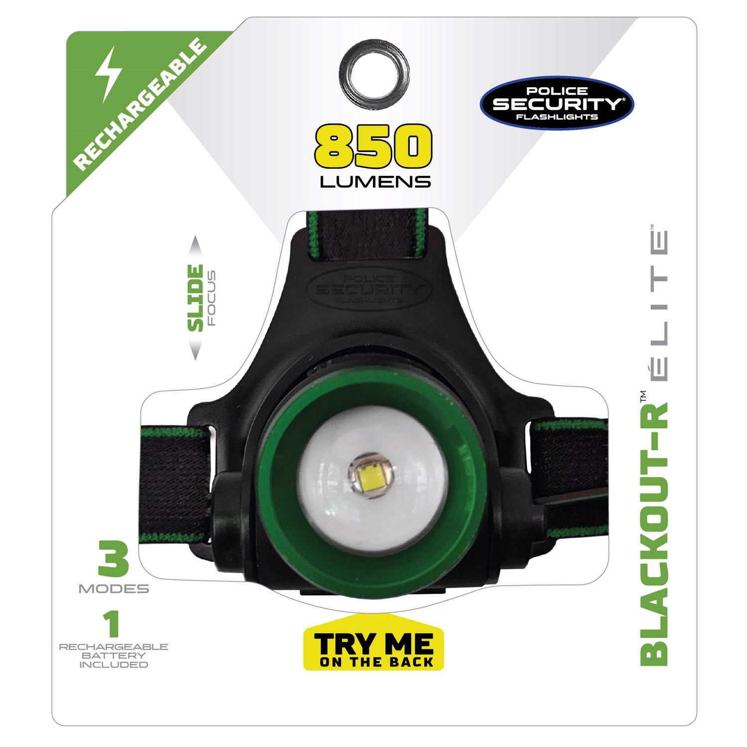 Blackout-r 850 Lumen Led Rechargeable Headlamp With Pivoting Focus