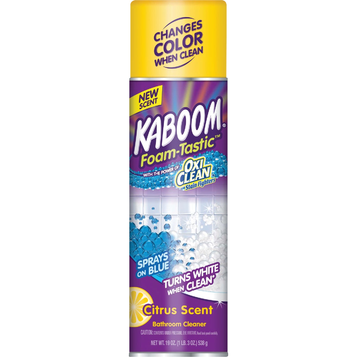 OxiClean 19 Oz. Foam-Tastic Foaming Bathroom Cleaner Spray, Citrus Scent