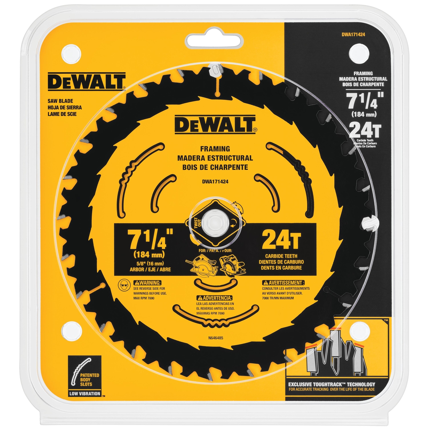 DEWALT 7-1/4 In. 24-Tooth Circular Saw Blade