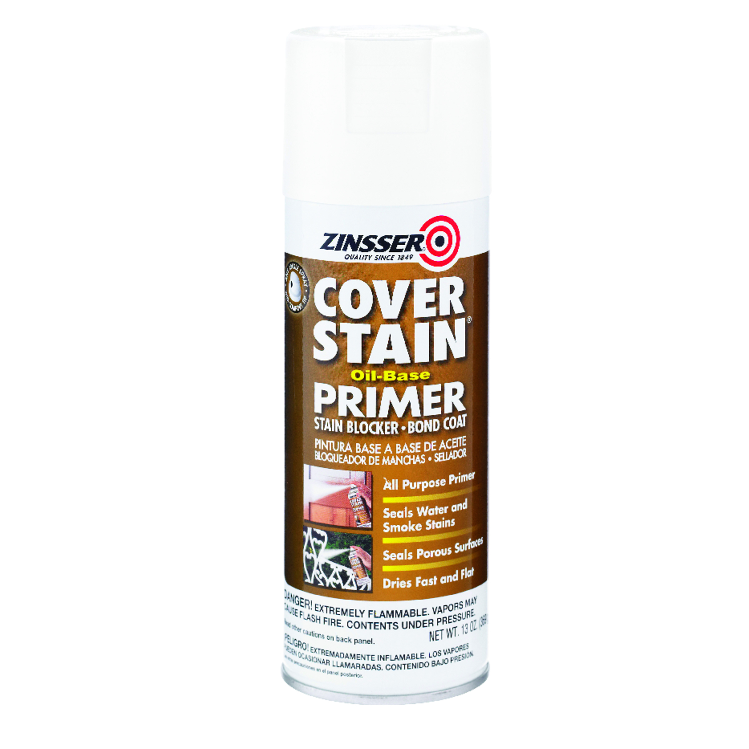 Cover Stain Primer, Sealer & Stain Killer, Oil Based, 13-oz. Aerosol