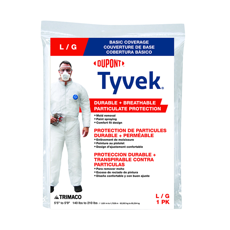Trimaco DuPont Tyvek Large No Elastic Disposable Coverall