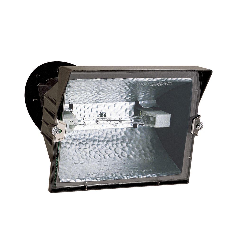 Outdoor Bronze 300-watt Quartz Halogen Flood Light Eq-300-wl