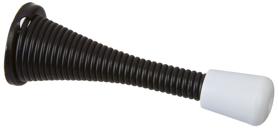 Stanley Heavy-duty Tapered Spring Door Stop, 3 In, Oil Rubbed Bronze, Die-cast Zinc