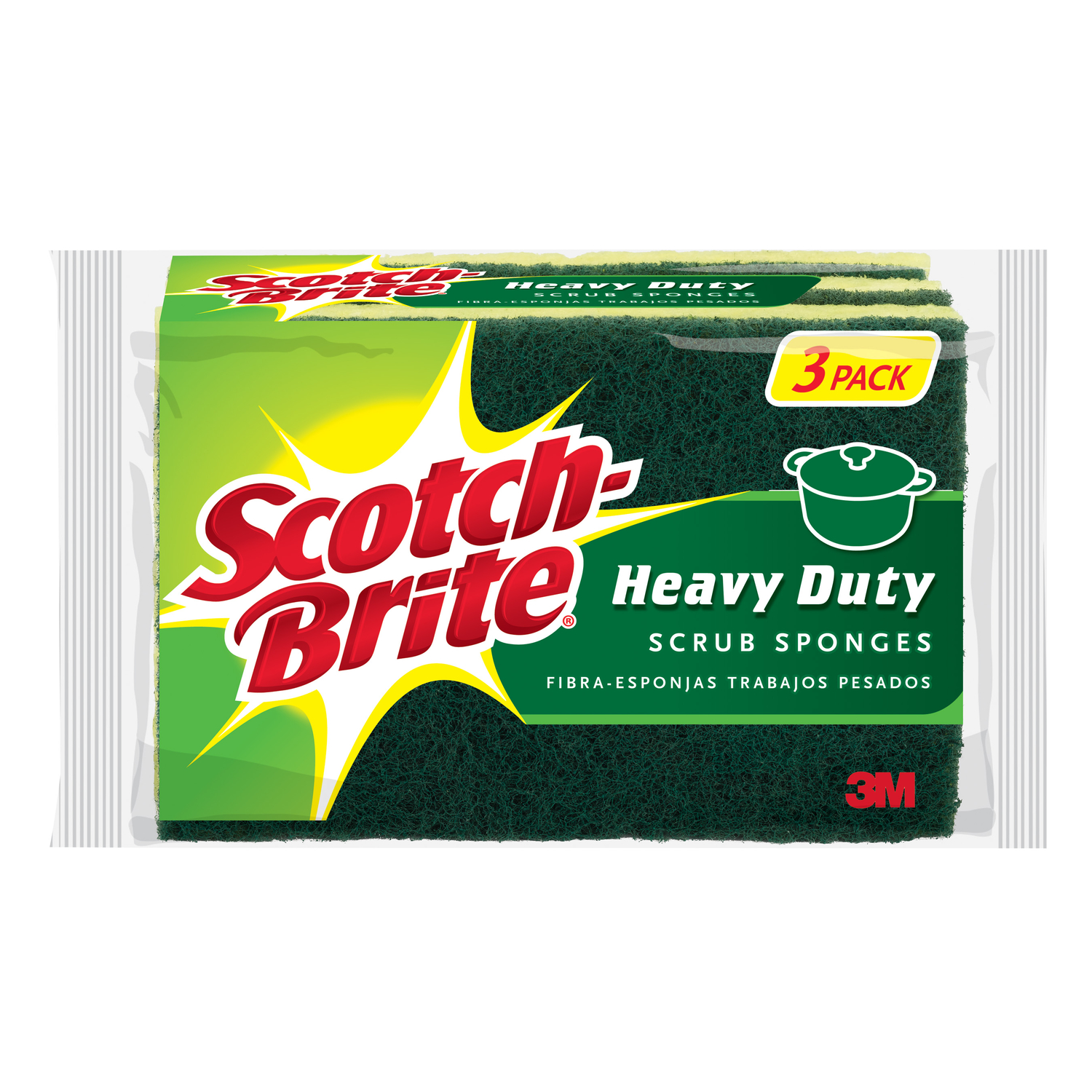 Scotch-Brite Heavy Duty Scrub Sponge (3-Pack)