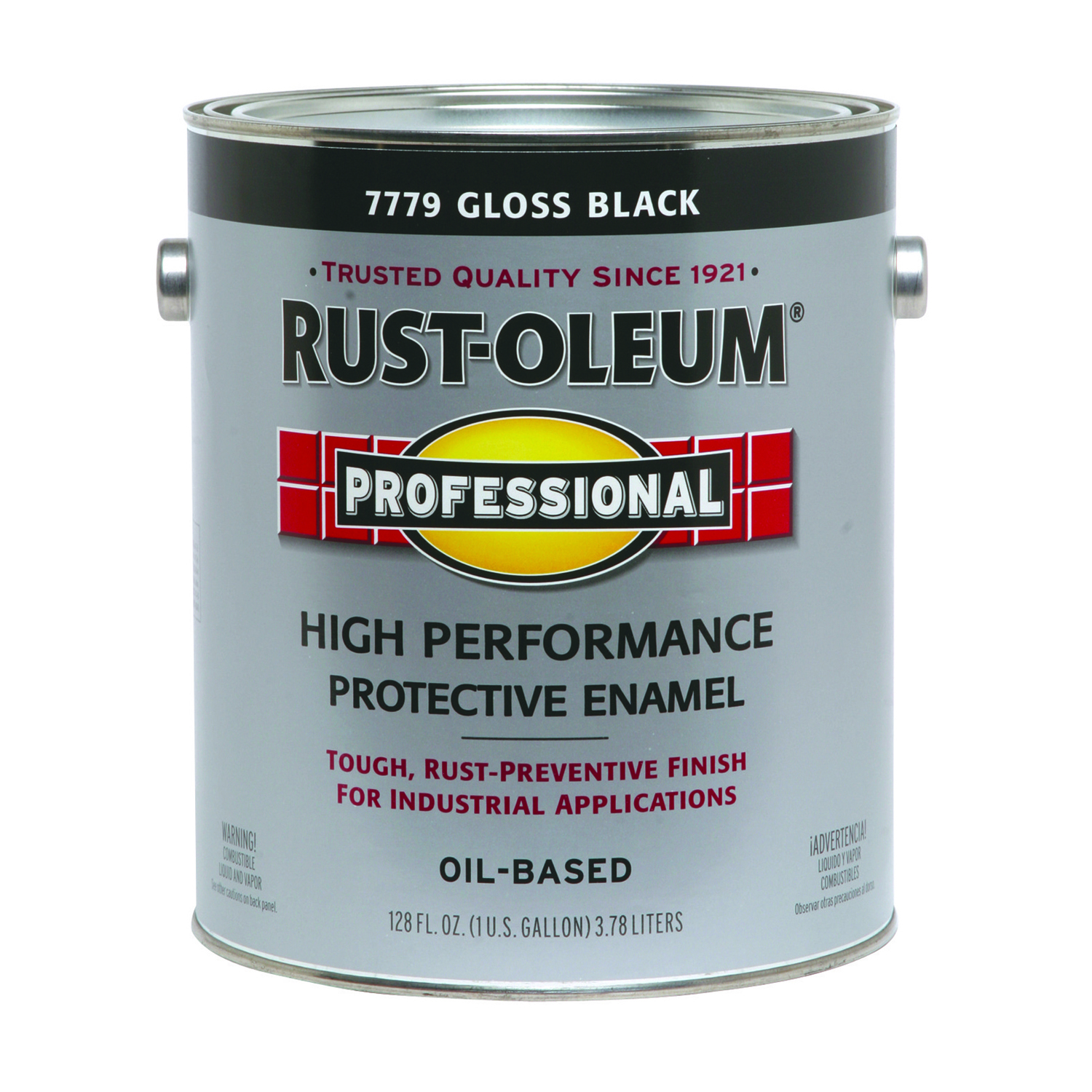Professional Oil Based Gloss Protective Enamel Paint, Black, 1 Gallon