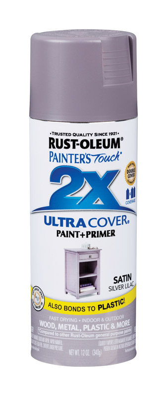 Painter's Touch 2X Spray Paint, Silver Lilac Satin, 12 oz.