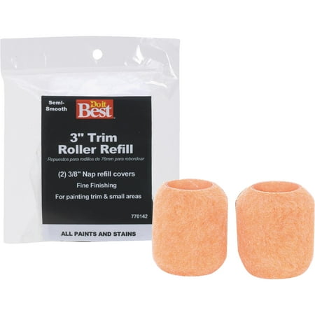 Best Look 3 In. x 3/8 In. Knit Fabric Roller Cover (2-Pack)