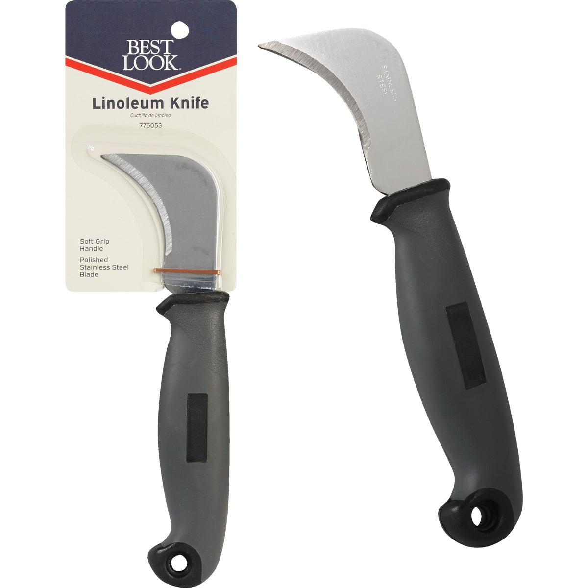 Linoleum Knife With Soft-grip Handle And Stainless Steel Blade Lk30-dib