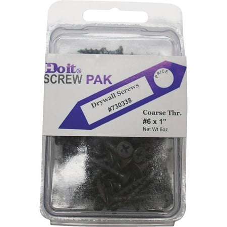 #6 X 1 In. Coarse Thread Phosphate Drywall Screw - 6 Oz.