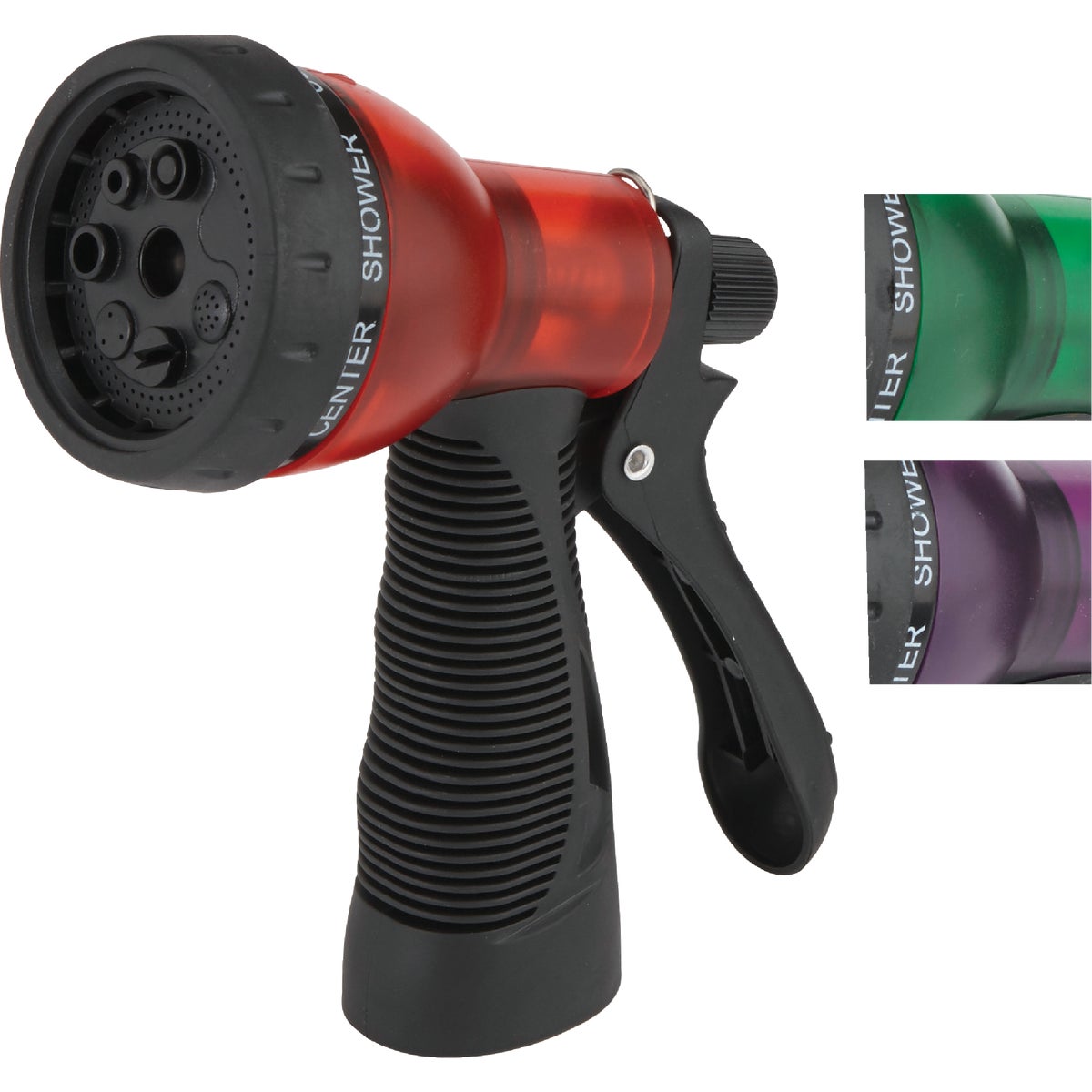 Poly Translucent 7-pattern Nozzle With Comfort Grip, Assorted Colors