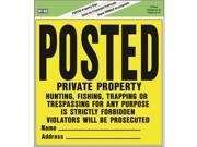 Hy-Ko Heavy Gauge Plastic Sign, Posted Private Property (10-Pack)