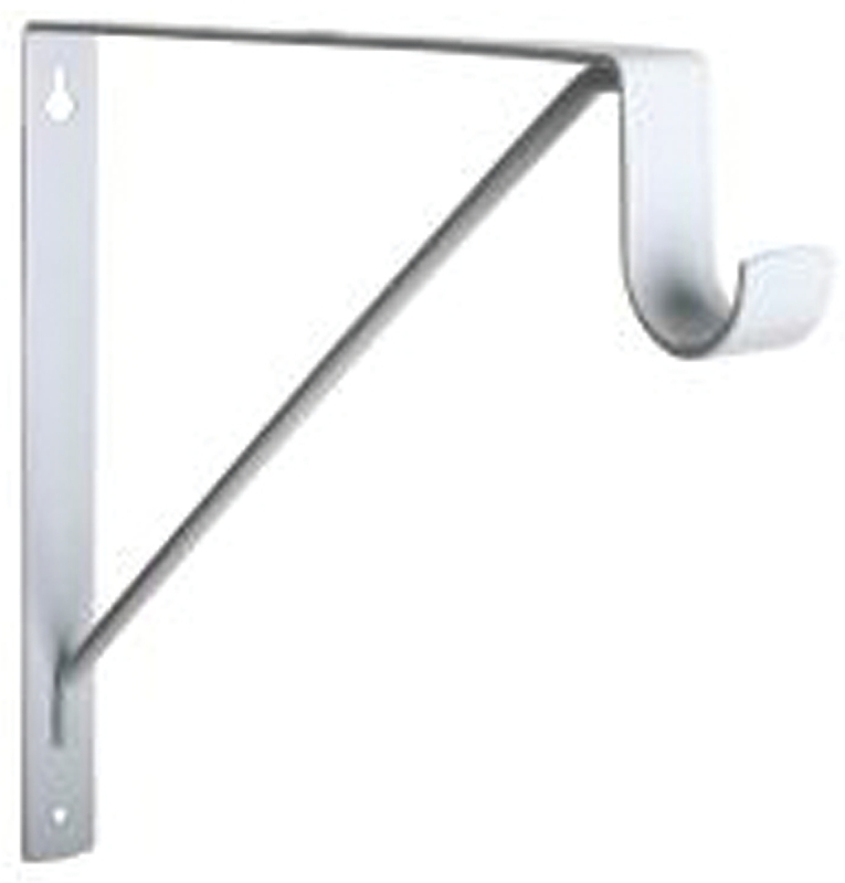 Knape & Vogt 10 In. H. x 11 In. D. Fixed Shelf & Rod Bracket, White