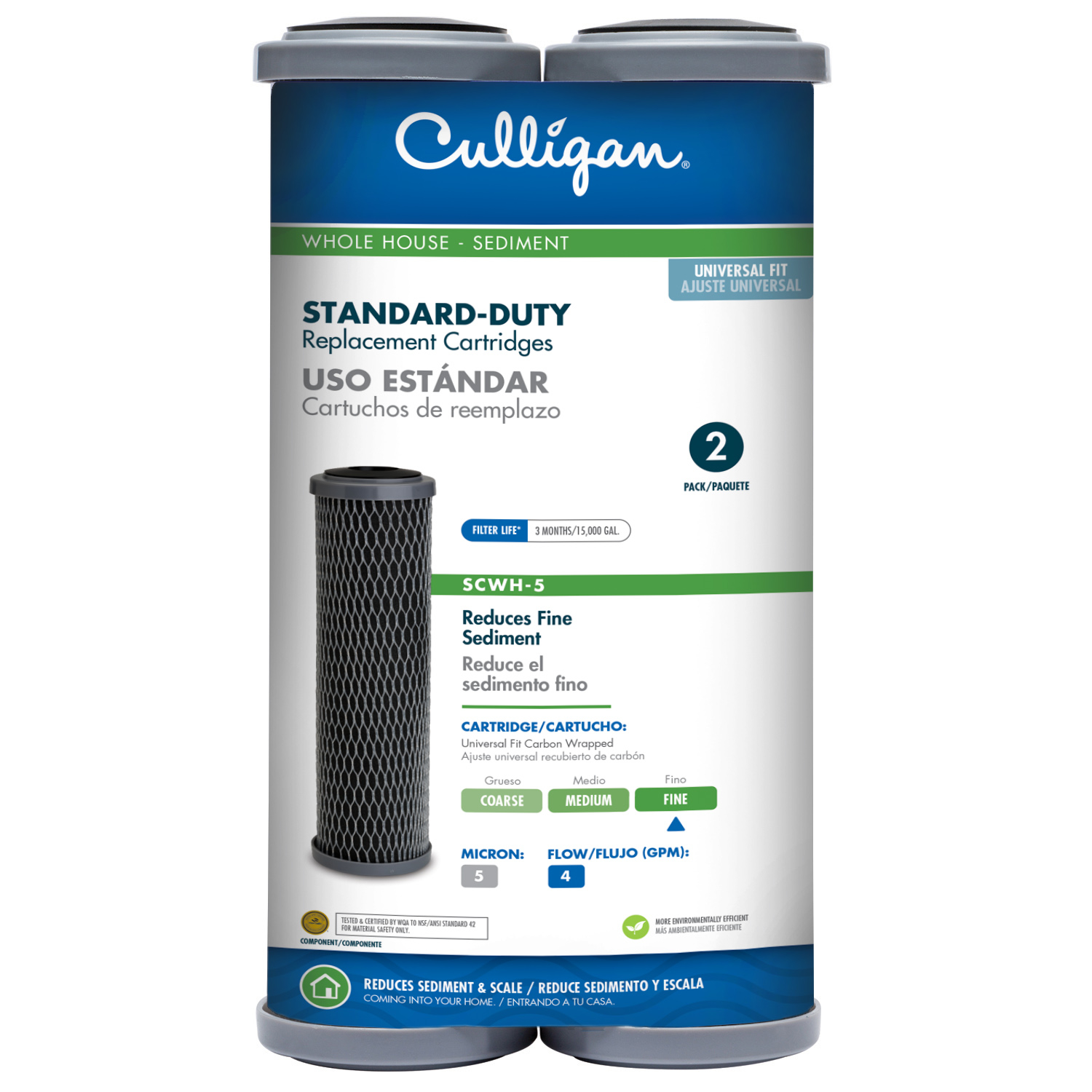 Culligan Sediment Advanced Whole House Water Filter Cartridge, (2-Pack)