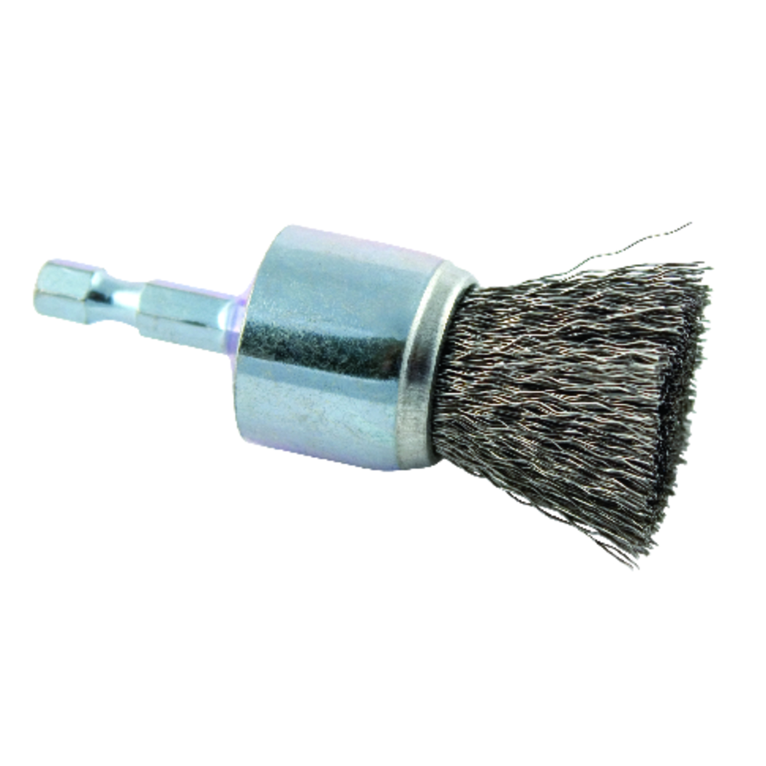 1 In. Hex Coarse Crimped Wire Brush .008 In. For Electric And Pneumatic Tools