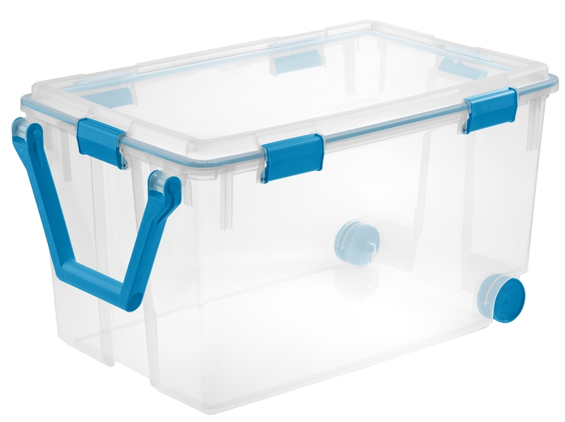 Sterilite 120 Qt. Blue Aquarium Wheeled Gasket Box