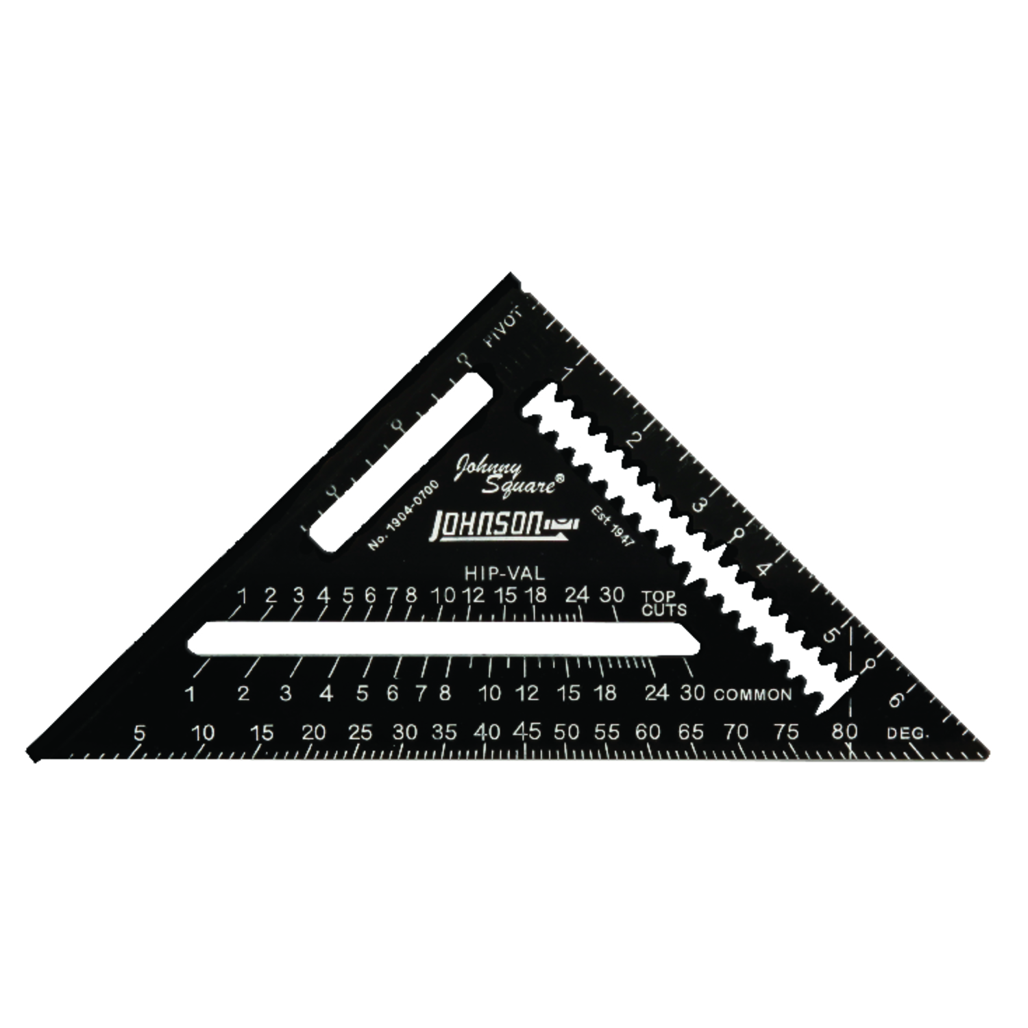 Johnny Square 7 In. Aluminum Professional Easy-read Rafter Square
