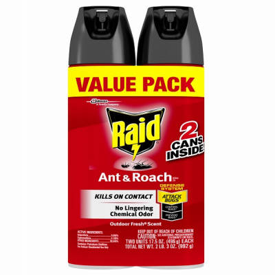 Raid 17.5 Oz. Aerosol Spray Ant & Roach Killer (2-Pack)