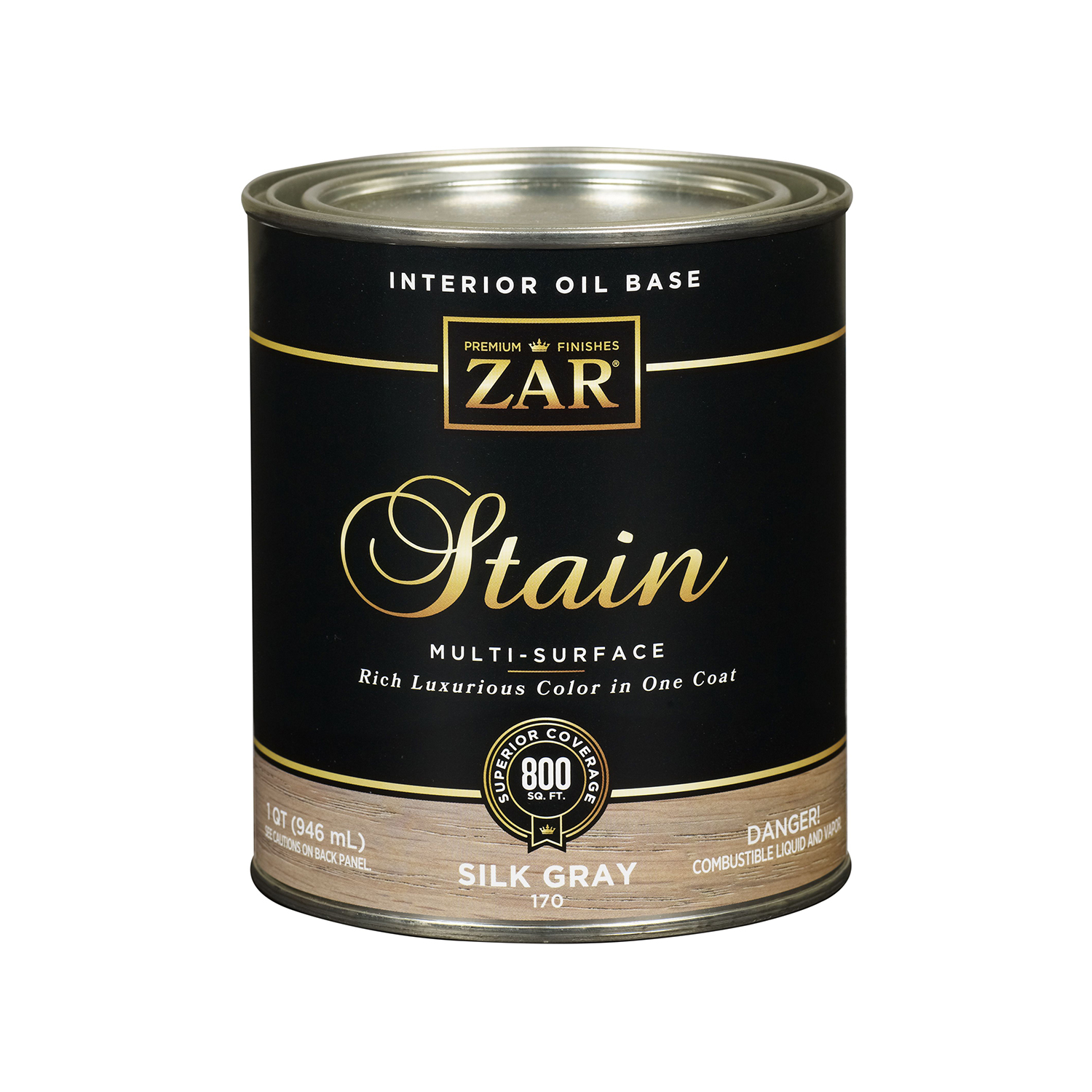 Interior Wood Stain, Silky Gray, 1 Qt.