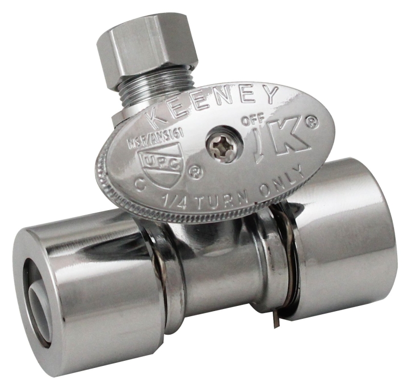 1/2 In. X 1/2 In. Pf X 3/8 In. Od Chrome-plated Brass Push Fit Straight Valve