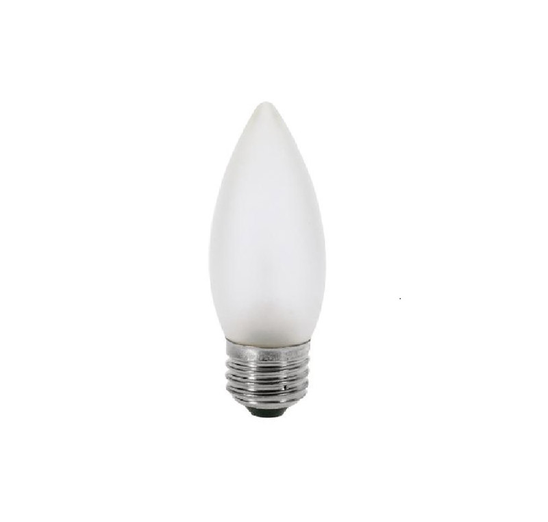 Satco 40W Equivalent Warm White B11 Medium Traditional Frosted LED Decorative Light Bulb (2-Pack)