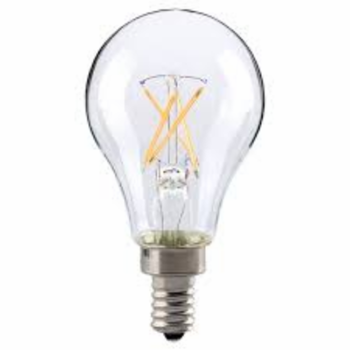Satco 40W Equivalent Warm White A15 Candelabra Dimmable Traditional LED Light Bulb (2-Pack)