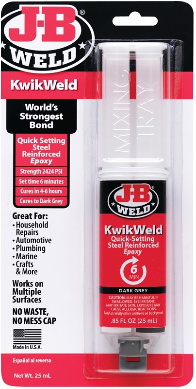 KwikWeld Epoxy Syringe, 25-ml.W