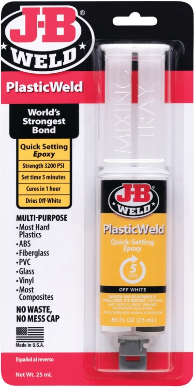 0.85 Oz. Plasticweld High Strength Epoxy Syringe For Automotive And Household Repairs