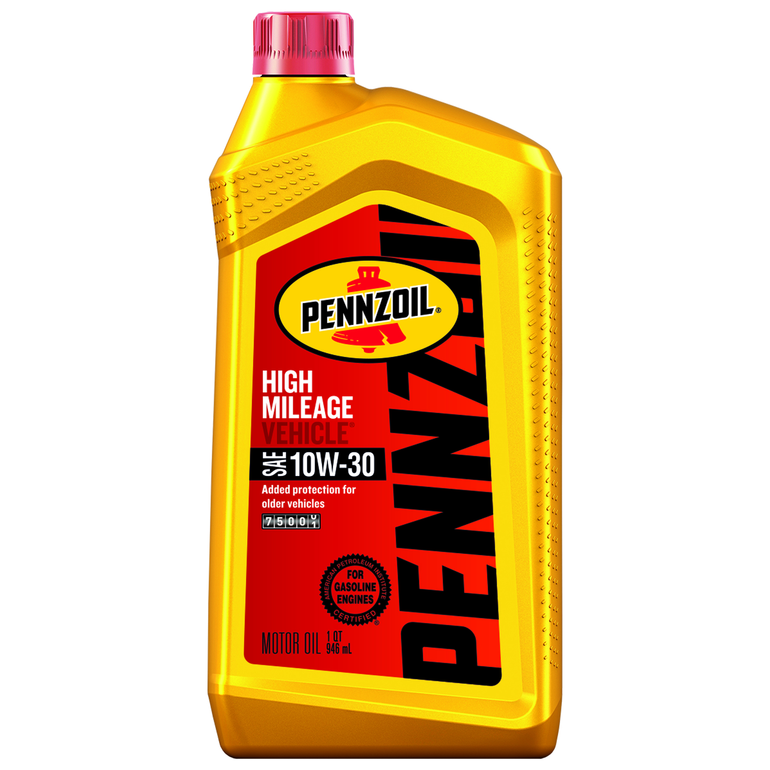 Pennzoil High Mileage 10W-30 Motor Oil, 1 Qt.