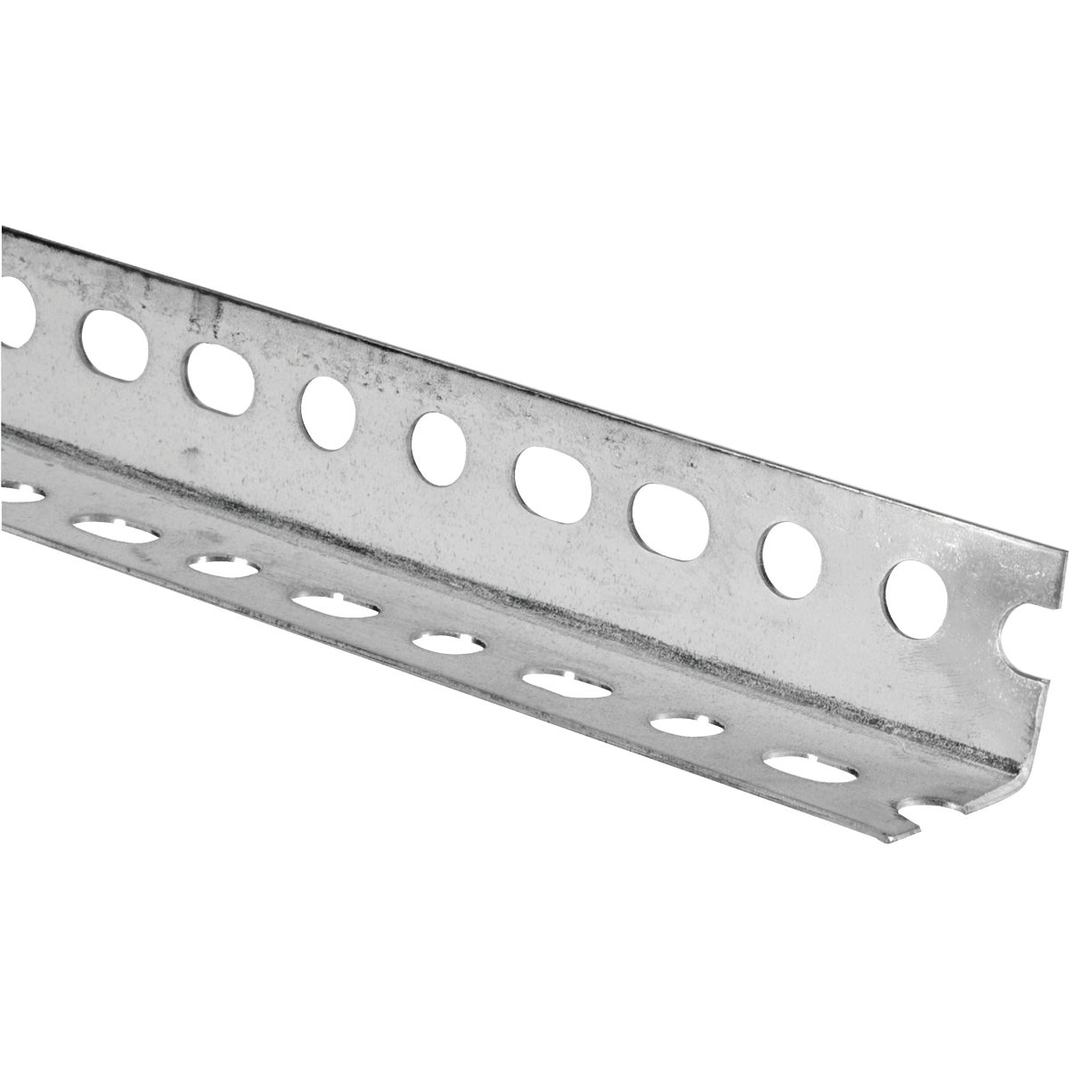 Slotted Steel Angle, 14-Ga. Zinc Plated, 1.5 x 1.5 x 24 In.