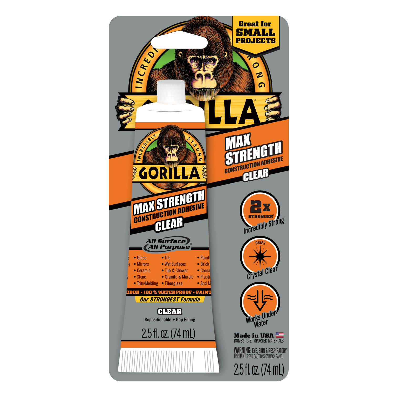 Heavy Duty Construction Adhesive, 2.5-oz.
