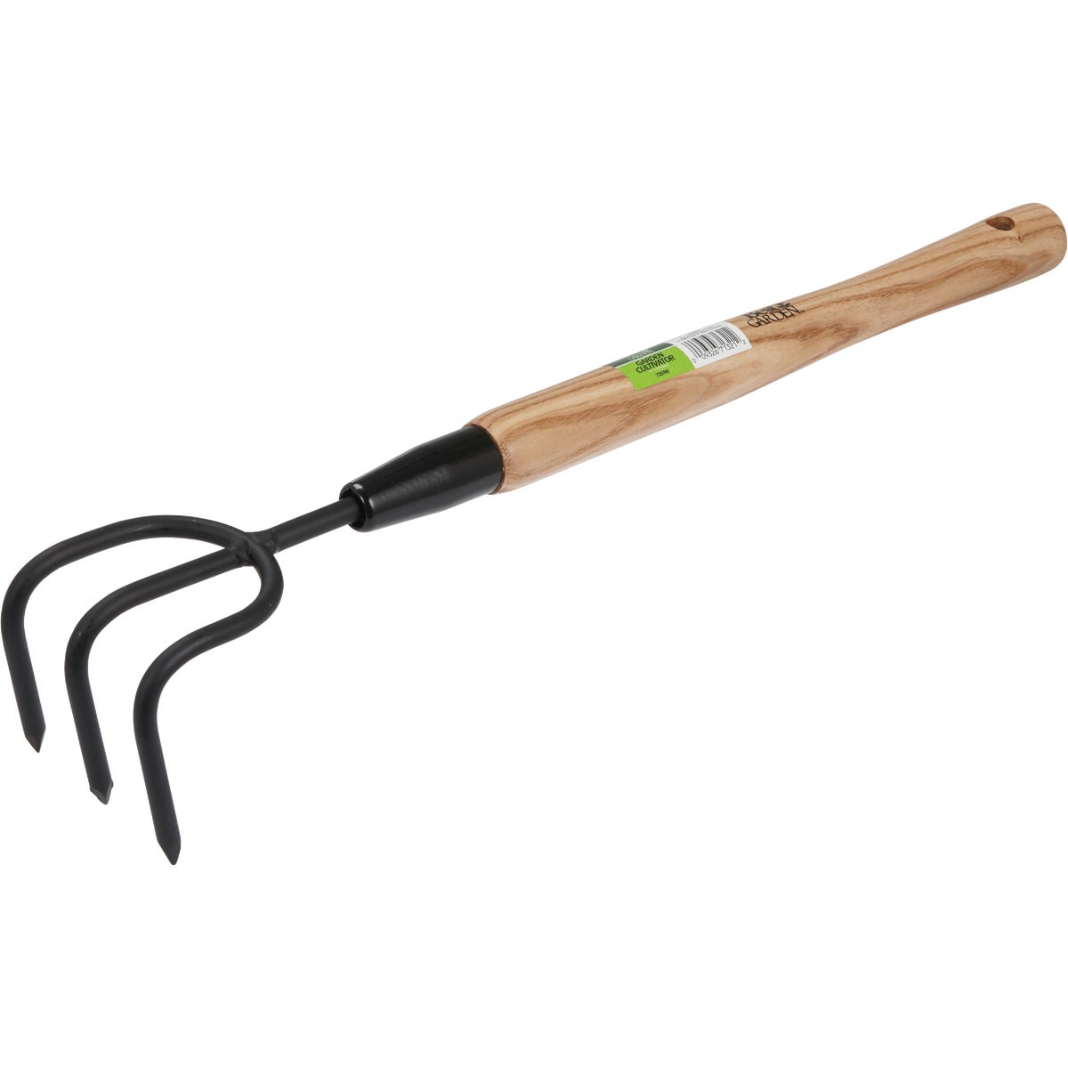 18 Inch Welded Steel Hand Cultivator With Ash Handle And 3 Tines