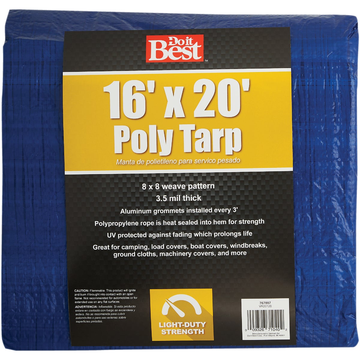 Blue Woven 16 Ft. X 20 Ft. General Purpose Tarp - Model 767897