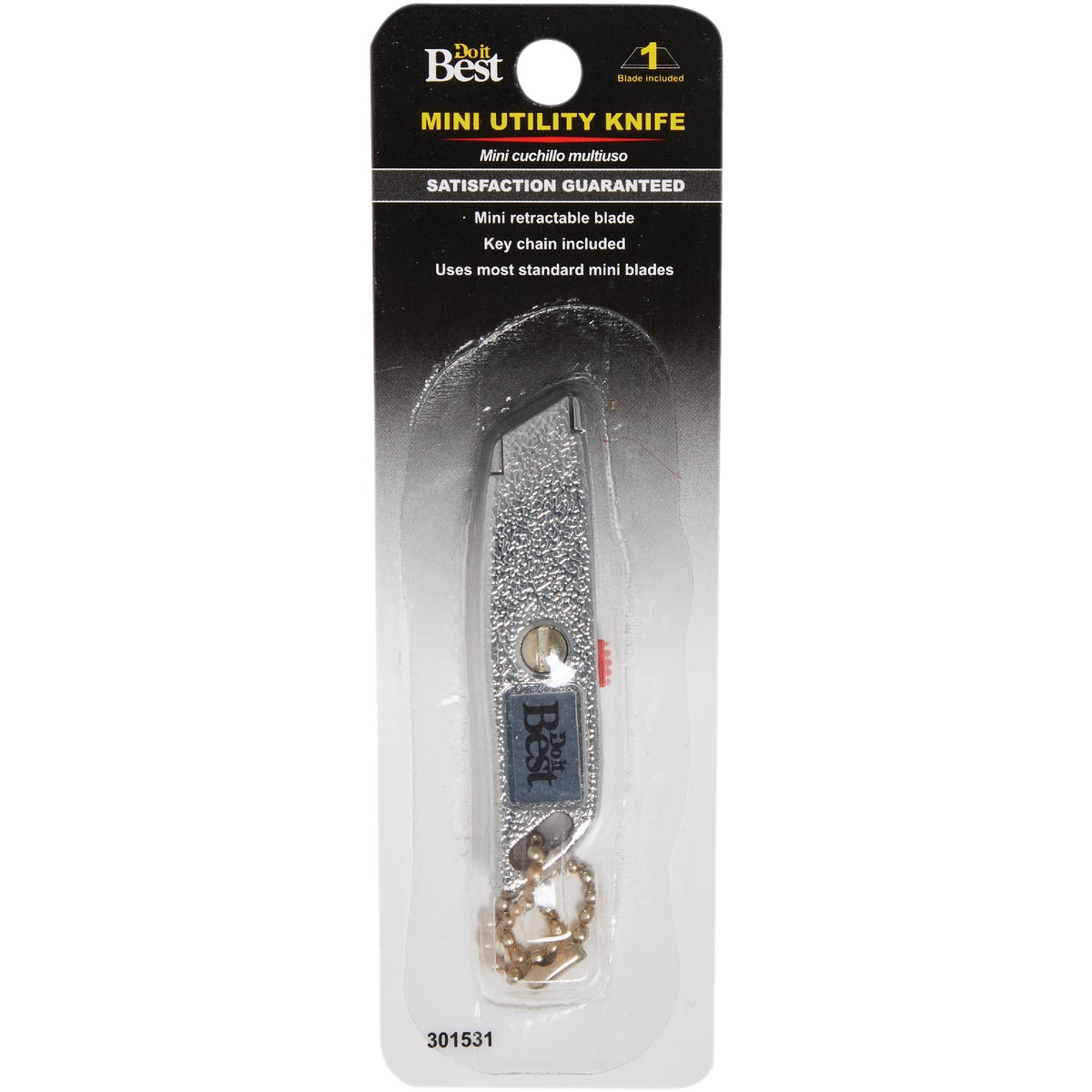 Do It Metal Micro Retractable Utility Knife With 1 Standard Blade And 3 Additional Blades