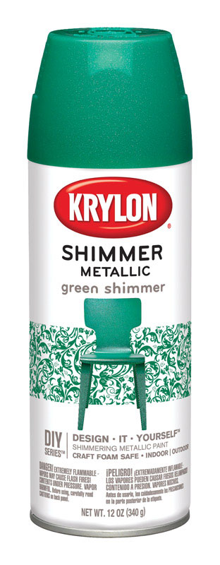 Green Shimmer Metallic Spray Paint 11.5 Oz - Versatile Indoor/outdoor Use
